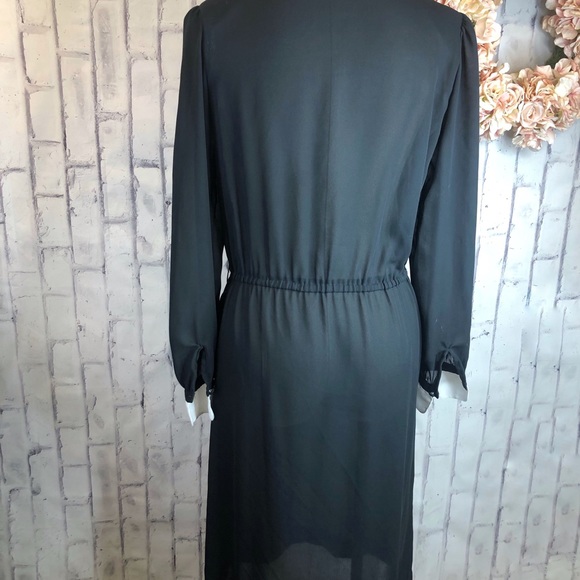 VTG Ms Chause black front pleated sheer collar - Picture 6 of 12